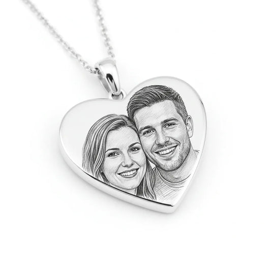 Esencia En Plata - Corazón con foto personalizable